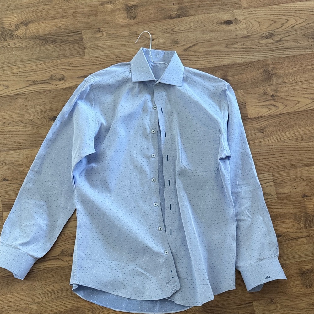 Sky Blue Dress Shirt with JAK embroidered on Sleeve